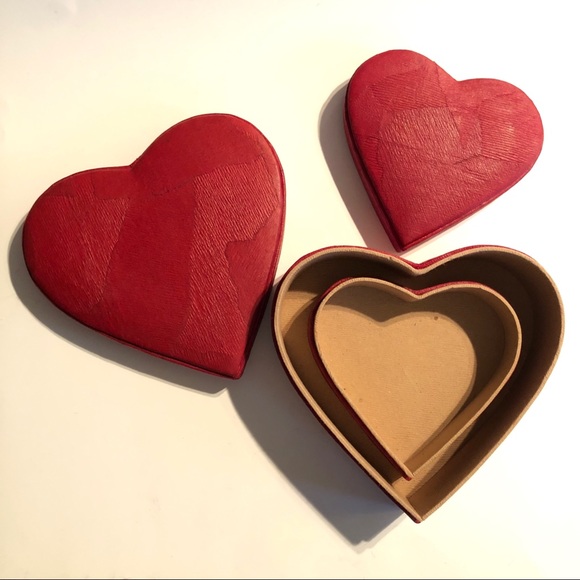 VALENTINE 2 Red HEART boxes - Picture 13 of 14